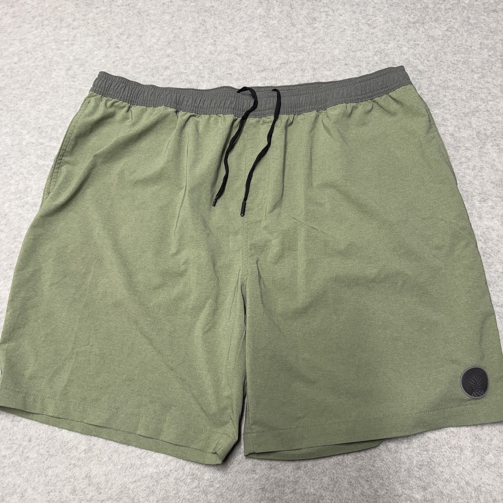 Chubbies Shorts Mens 2XL Relaxed Fit Green 7in Inseam Stretch Lounge Casual